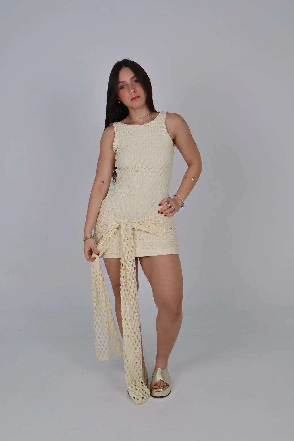 Vestido Rendas Coral