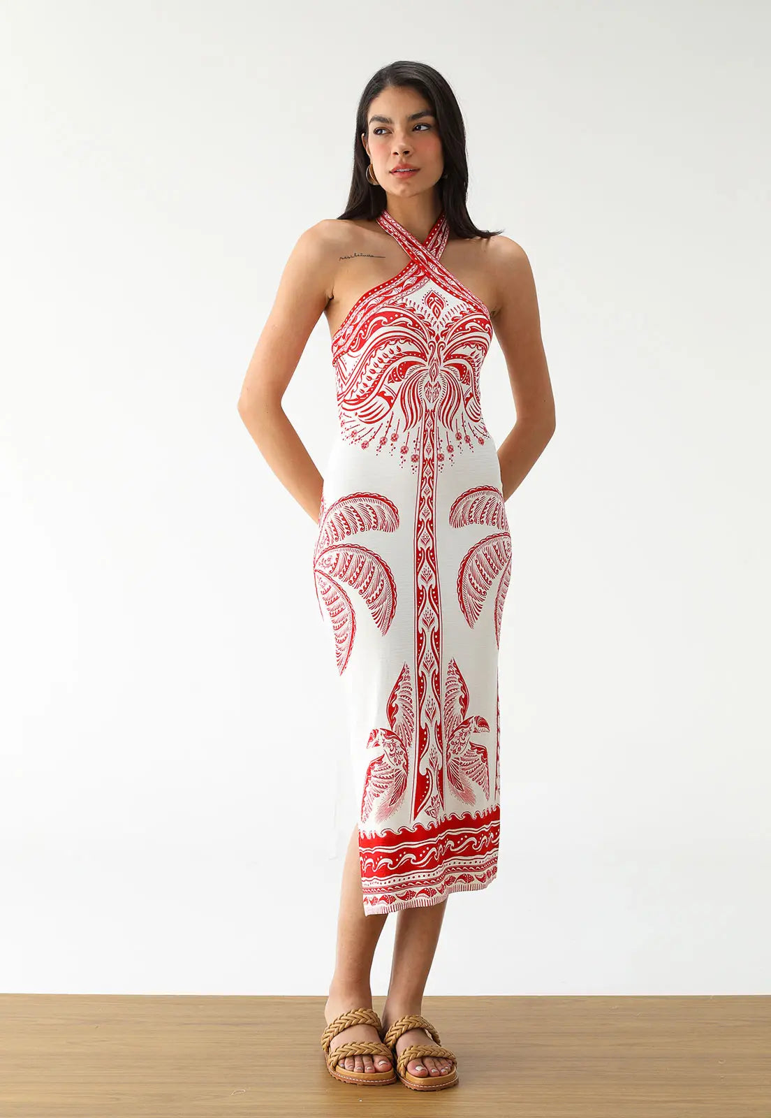 Vestido Midi Coqueiro Majesto