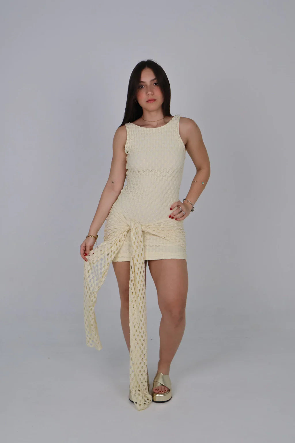 Vestido Rendas Coral