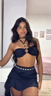 Conjunto Yasmin Argola Preto