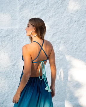 Vestido Caraíva Degradê com Fenda